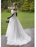 Off Shoulder Ivory Organza Twist Elegant Wedding Dress Off Shoulder Ivory Organza Twist Elegant Wedding Dress